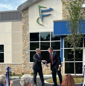 ribbon cutting for new frederick health thurmont immediate care building