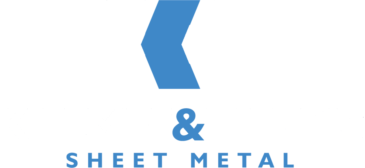 blue and white Kaempf & Harris logo